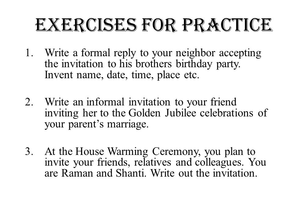 How to Write Party Invitations